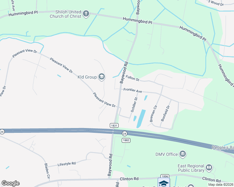 map of restaurants, bars, coffee shops, grocery stores, and more near 447-457 Baywood Road in Fayetteville