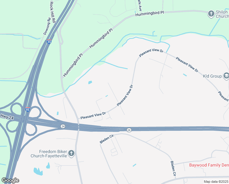 map of restaurants, bars, coffee shops, grocery stores, and more near 522 Kivett Court in Fayetteville