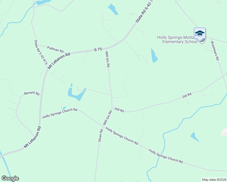 map of restaurants, bars, coffee shops, grocery stores, and more near 329 Mill Gin Road in Campobello