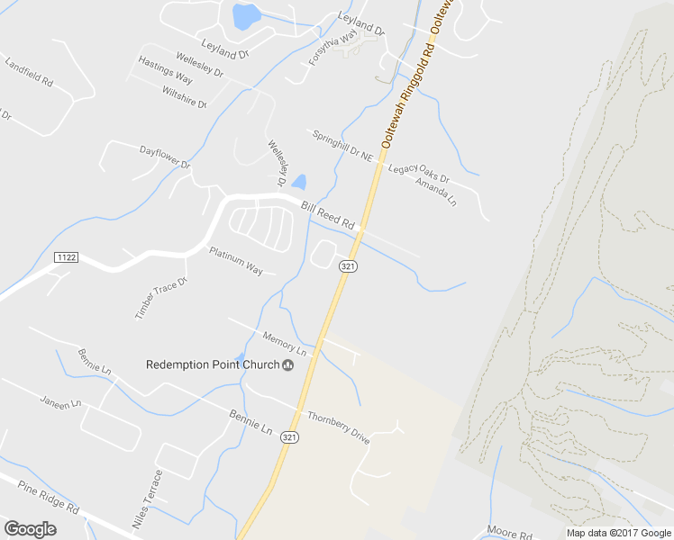 map of restaurants, bars, coffee shops, grocery stores, and more near 9511 Collier Pl in Ooltewah