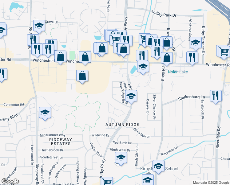 map of restaurants, bars, coffee shops, grocery stores, and more near 6526 Hart Cove in Memphis
