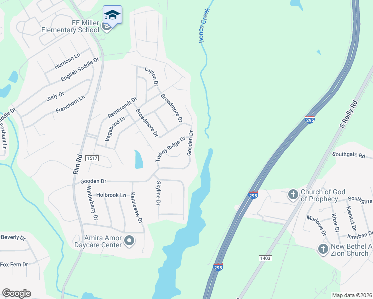 map of restaurants, bars, coffee shops, grocery stores, and more near 9532 Deep Swamp Lane in Fayetteville