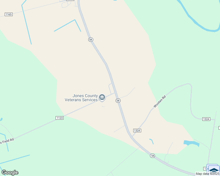 map of restaurants, bars, coffee shops, grocery stores, and more near 740 North Carolina Highway 58 in Trenton