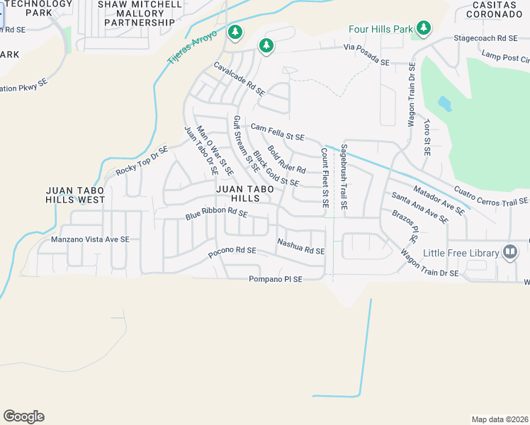map of restaurants, bars, coffee shops, grocery stores, and more near 2000 Fraser Drive Southeast in Albuquerque
