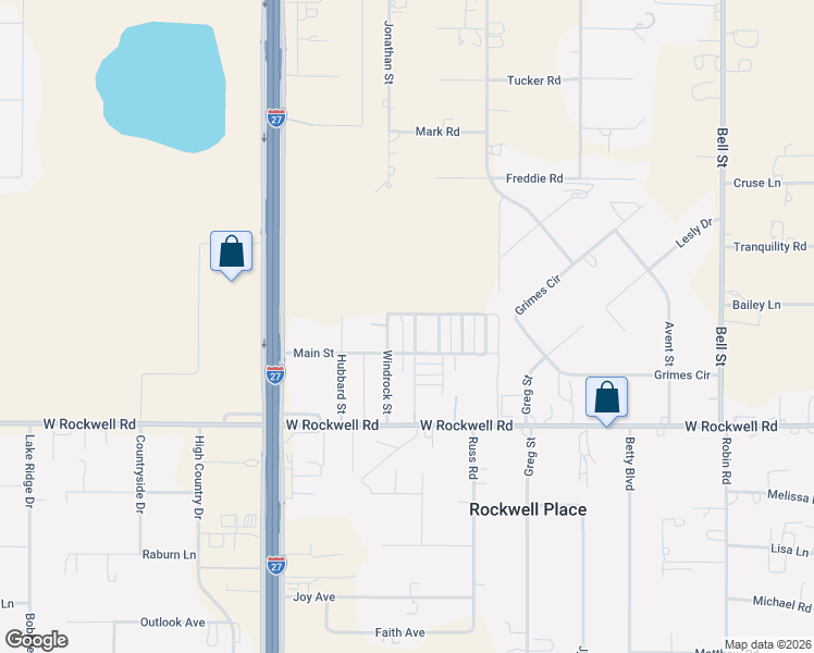 map of restaurants, bars, coffee shops, grocery stores, and more near 16061 Windrock Street in Amarillo