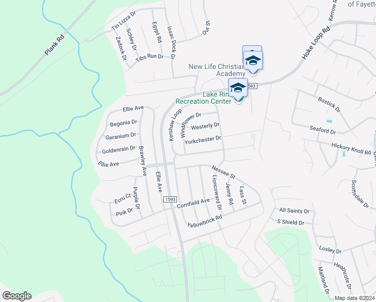 map of restaurants, bars, coffee shops, grocery stores, and more near 6029 Windflower Drive in Fayetteville