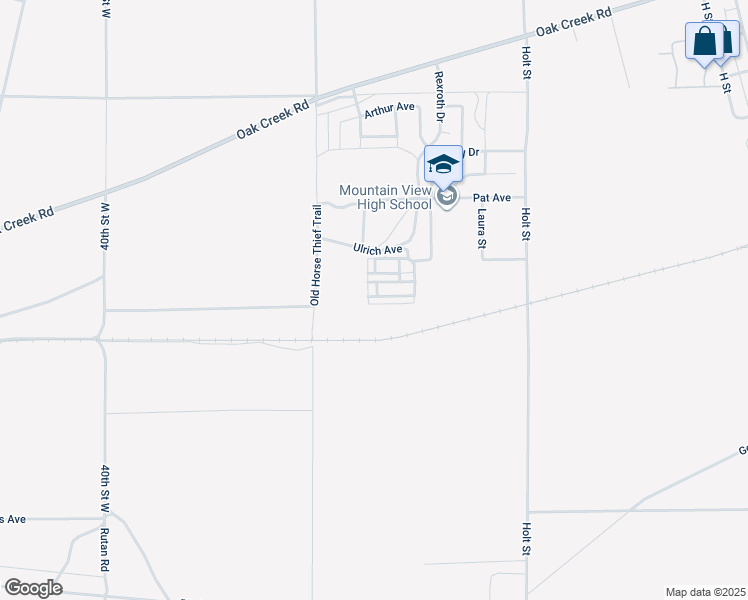 map of restaurants, bars, coffee shops, grocery stores, and more near 3348 Fremont Avenue in Mojave
