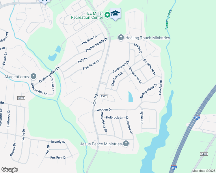 map of restaurants, bars, coffee shops, grocery stores, and more near 831 Rembrandt Drive in Fayetteville