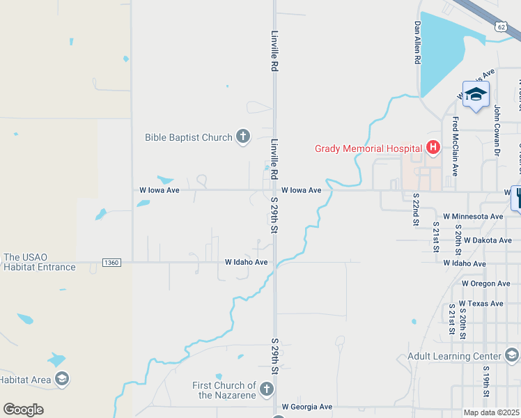 map of restaurants, bars, coffee shops, grocery stores, and more near 404 South 29th Street in Chickasha