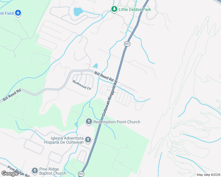 map of restaurants, bars, coffee shops, grocery stores, and more near 9663 Collier Place in Ooltewah