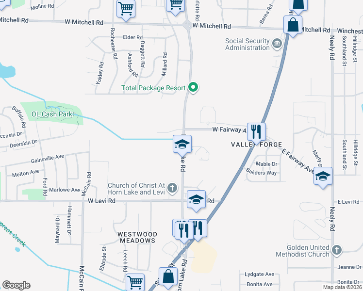 map of restaurants, bars, coffee shops, grocery stores, and more near in Memphis