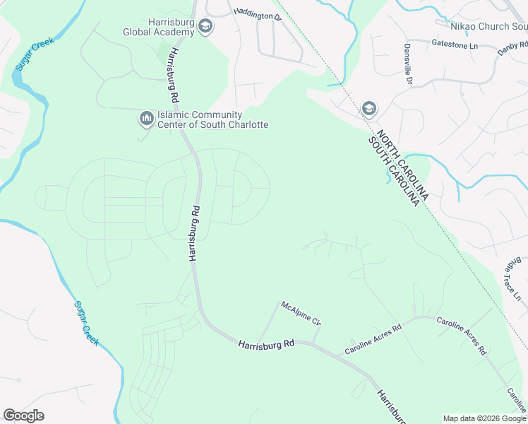 map of restaurants, bars, coffee shops, grocery stores, and more near 1179 Sugar Creek Road in Fort Mill