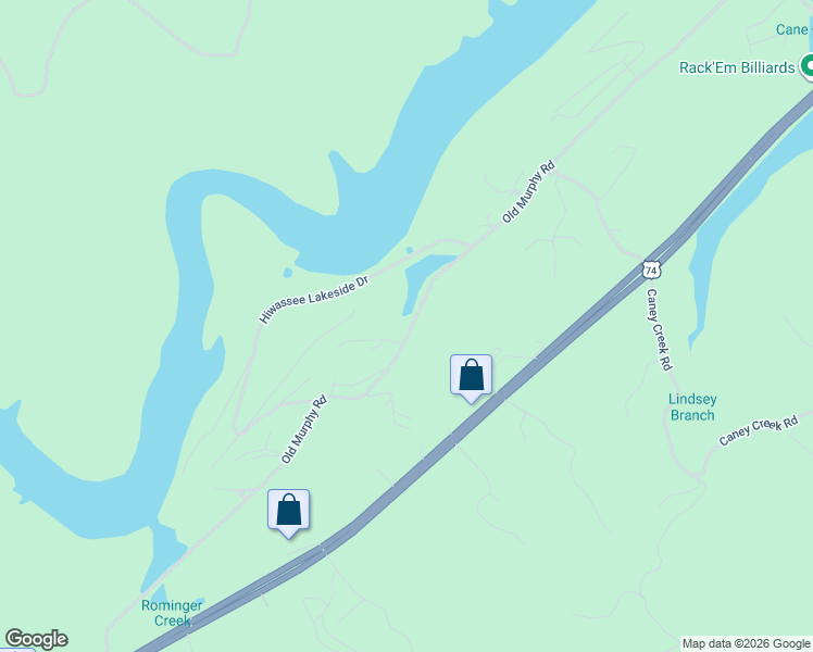 map of restaurants, bars, coffee shops, grocery stores, and more near 1450 Old Murphy Road in Murphy