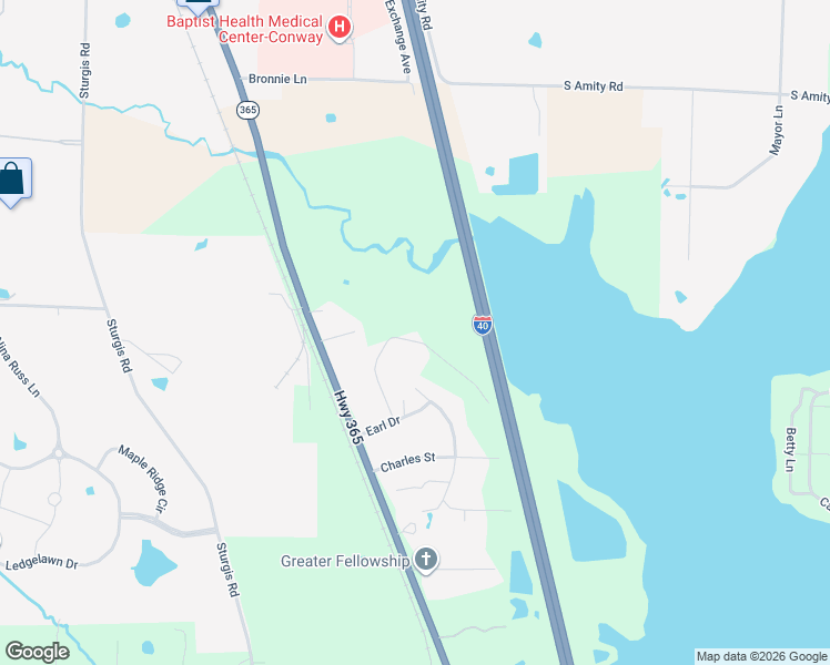 map of restaurants, bars, coffee shops, grocery stores, and more near 25 Black Road in Conway