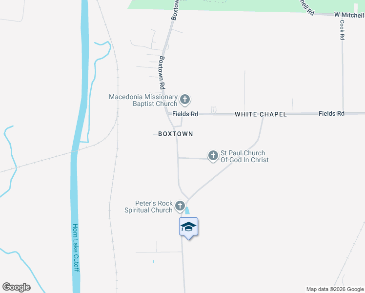 map of restaurants, bars, coffee shops, grocery stores, and more near 3700 Boxtown Road in Memphis