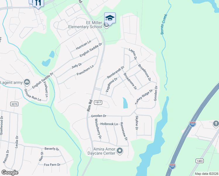 map of restaurants, bars, coffee shops, grocery stores, and more near 805 Vagabond Drive in Fayetteville