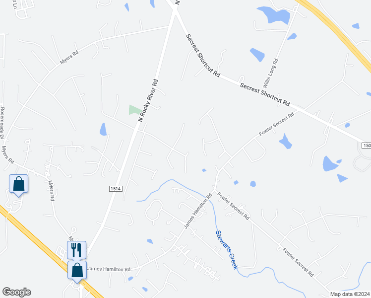 map of restaurants, bars, coffee shops, grocery stores, and more near 3107 Twin Peaks Court in Monroe