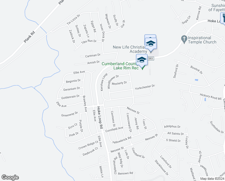 map of restaurants, bars, coffee shops, grocery stores, and more near 5040 Yorkchester Drive in Fayetteville