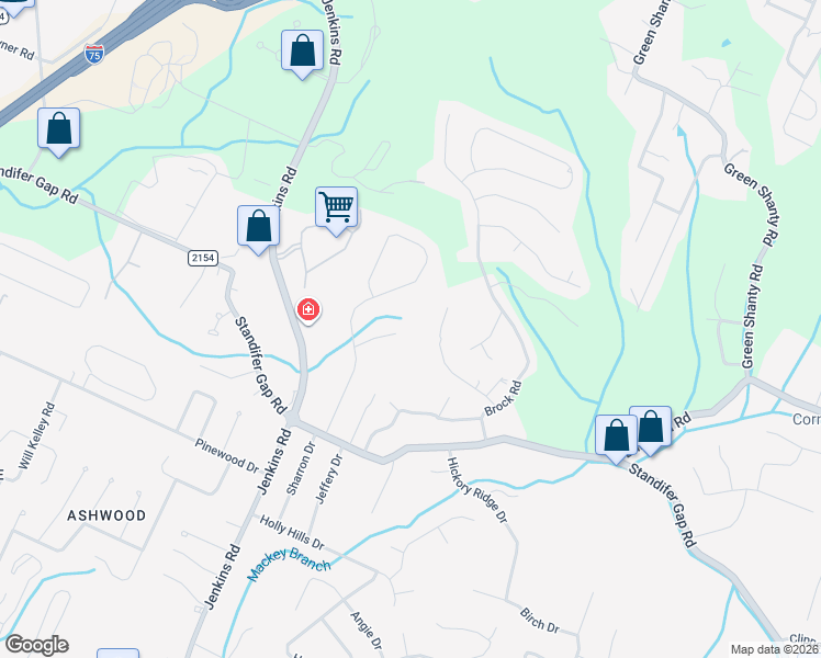 map of restaurants, bars, coffee shops, grocery stores, and more near 8174 Coventry Lane in Chattanooga