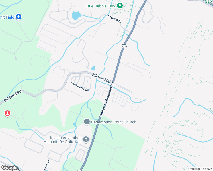 map of restaurants, bars, coffee shops, grocery stores, and more near 9663 Collier Place in Ooltewah