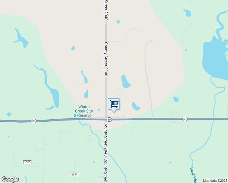 map of restaurants, bars, coffee shops, grocery stores, and more near 2377 County Street 2940 in Blanchard