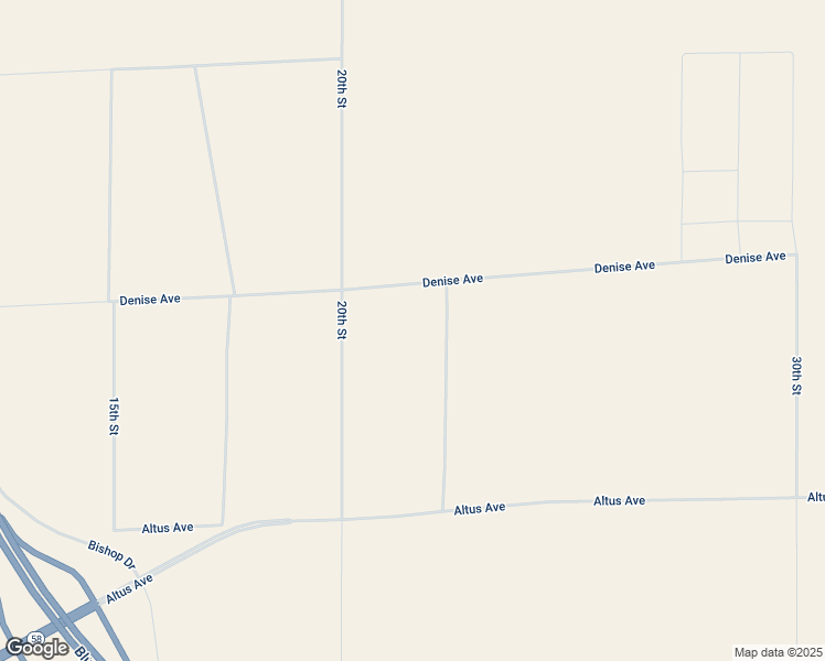map of restaurants, bars, coffee shops, grocery stores, and more near Denise Avenue in Mojave