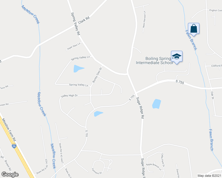 map of restaurants, bars, coffee shops, grocery stores, and more near 335 Valley High Drive in Inman