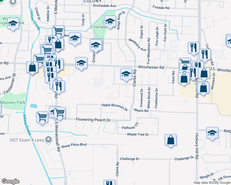 map of restaurants, bars, coffee shops, grocery stores, and more near 3708 Wax Myrtle Drive in Memphis