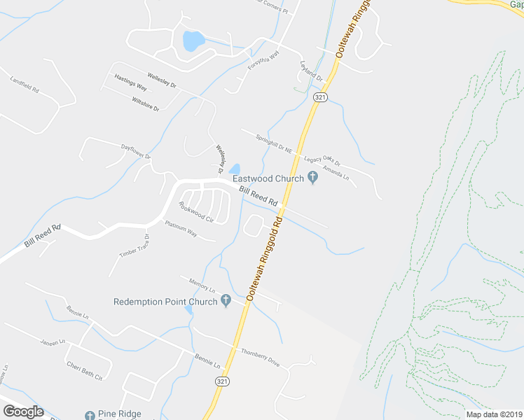 map of restaurants, bars, coffee shops, grocery stores, and more near 9663 Collier Place in Ooltewah