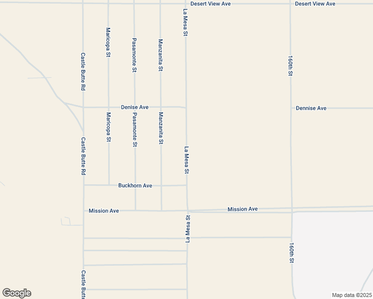 map of restaurants, bars, coffee shops, grocery stores, and more near La Mesa Street in Kern County