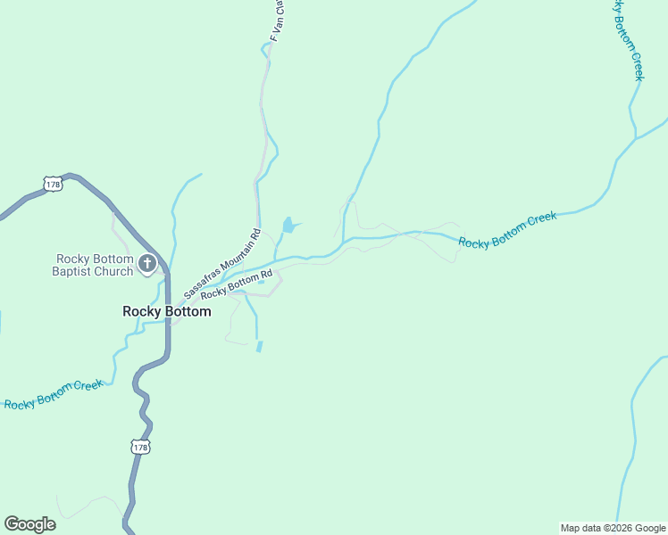 map of restaurants, bars, coffee shops, grocery stores, and more near 439 Rocky Bottom Road in Sunset