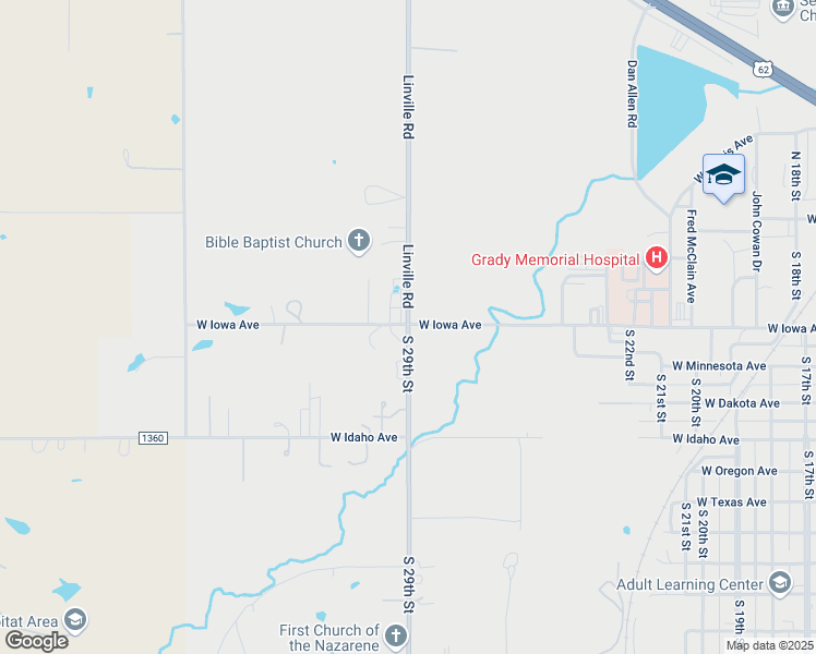 map of restaurants, bars, coffee shops, grocery stores, and more near 404 South 29th Street in Chickasha