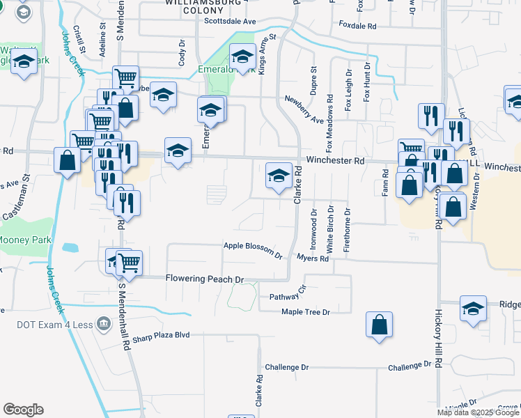 map of restaurants, bars, coffee shops, grocery stores, and more near 3708 Wax Myrtle Drive in Memphis