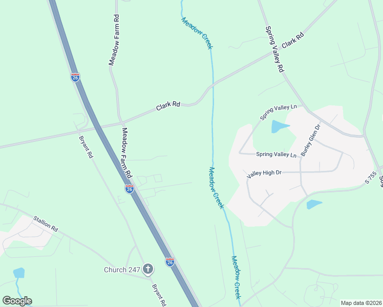 map of restaurants, bars, coffee shops, grocery stores, and more near 290 Triple H Farm Road in Inman