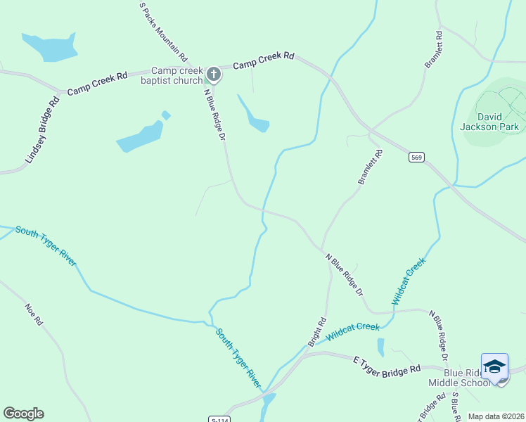 map of restaurants, bars, coffee shops, grocery stores, and more near 4327 North Blue Ridge Drive in Taylors