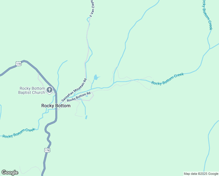 map of restaurants, bars, coffee shops, grocery stores, and more near 439 Rocky Bottom Road in Sunset