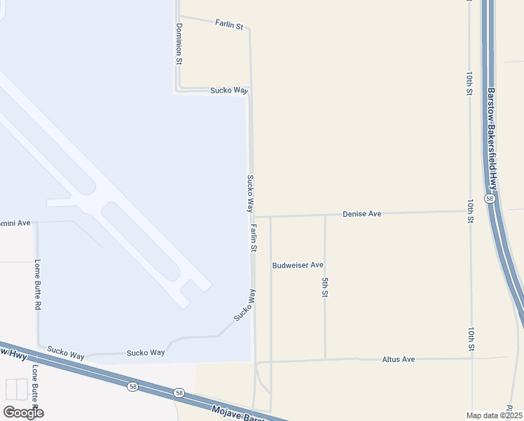 map of restaurants, bars, coffee shops, grocery stores, and more near Farlin Street in Mojave