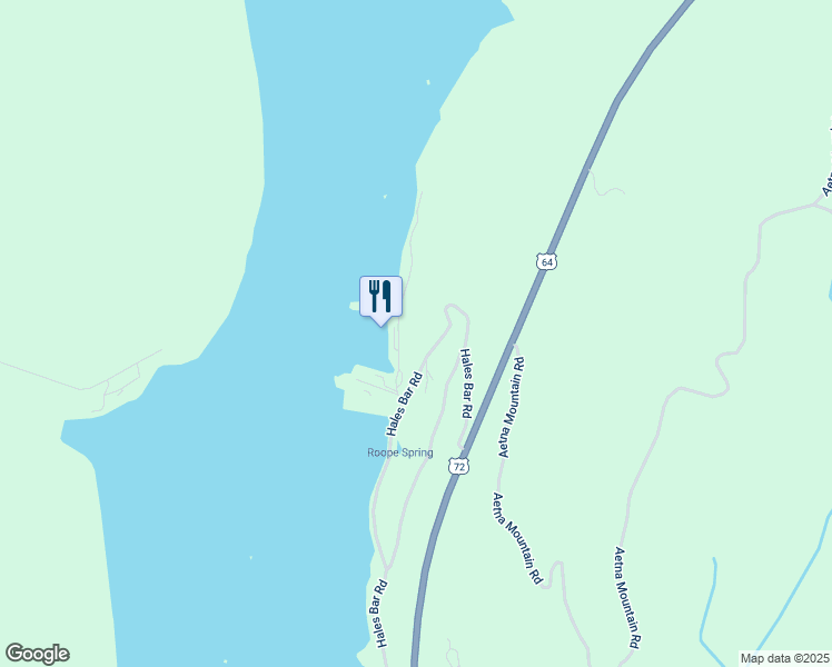 map of restaurants, bars, coffee shops, grocery stores, and more near 1645 Hales Bar Road in Guild
