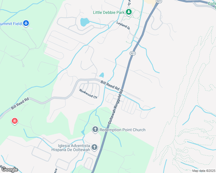 map of restaurants, bars, coffee shops, grocery stores, and more near 9663 Collier Place in Ooltewah