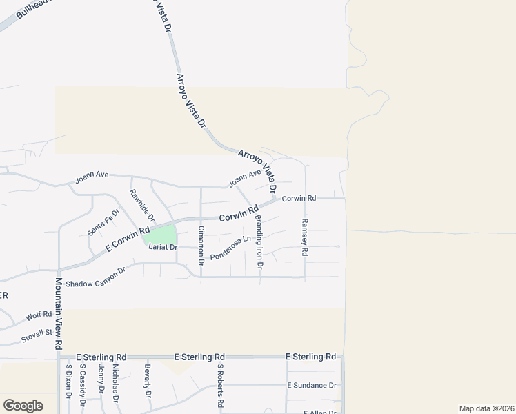 map of restaurants, bars, coffee shops, grocery stores, and more near 2329 Corwin Road in Bullhead City