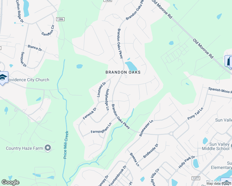 map of restaurants, bars, coffee shops, grocery stores, and more near 1005 Hollyhedge Lane in Indian Trail