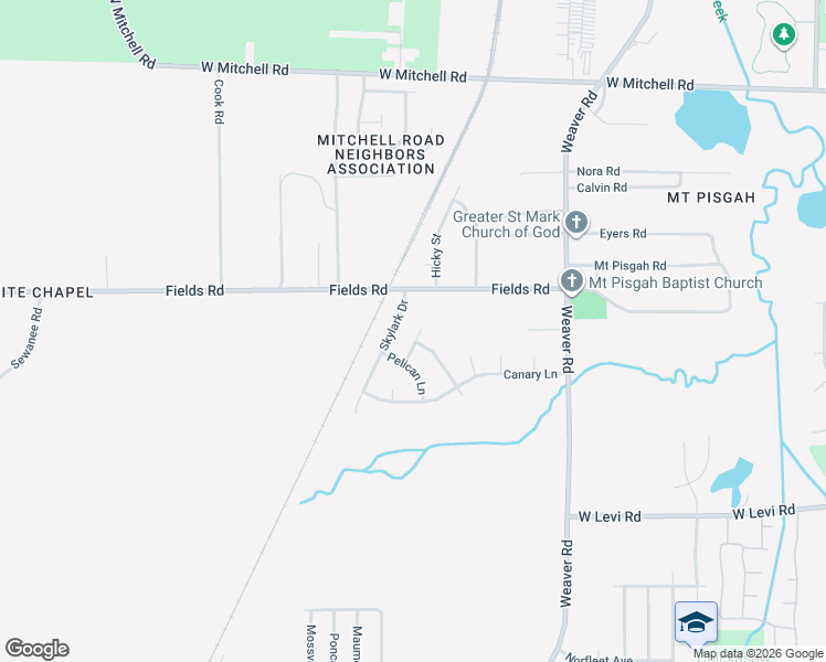 map of restaurants, bars, coffee shops, grocery stores, and more near 1131 Fields Road in Memphis