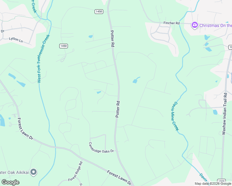 map of restaurants, bars, coffee shops, grocery stores, and more near 6825 Potter Road in Matthews