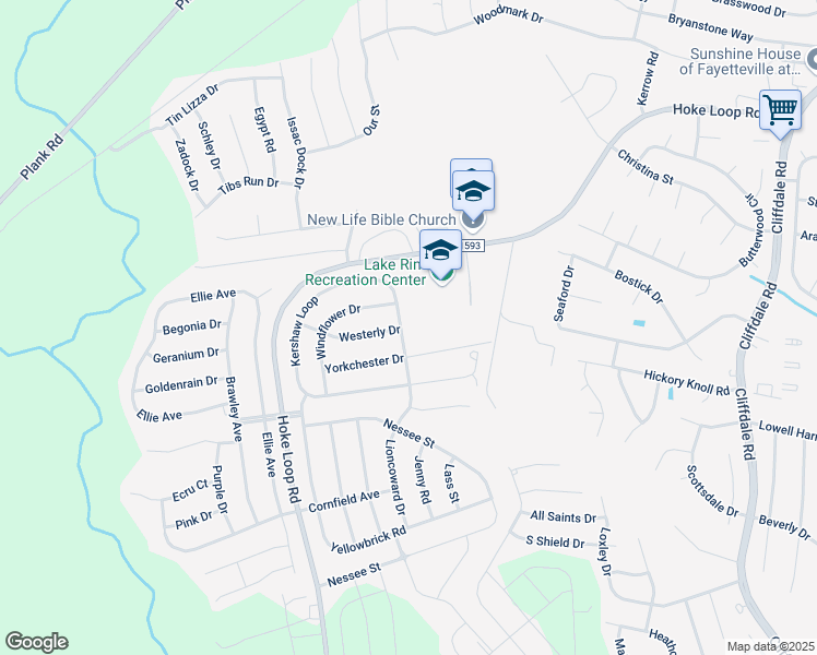 map of restaurants, bars, coffee shops, grocery stores, and more near 1705 Kershaw Loop in Fayetteville