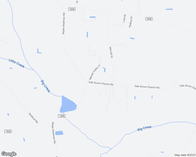 map of restaurants, bars, coffee shops, grocery stores, and more near 6455 Oak Grove Church Road in Stedman