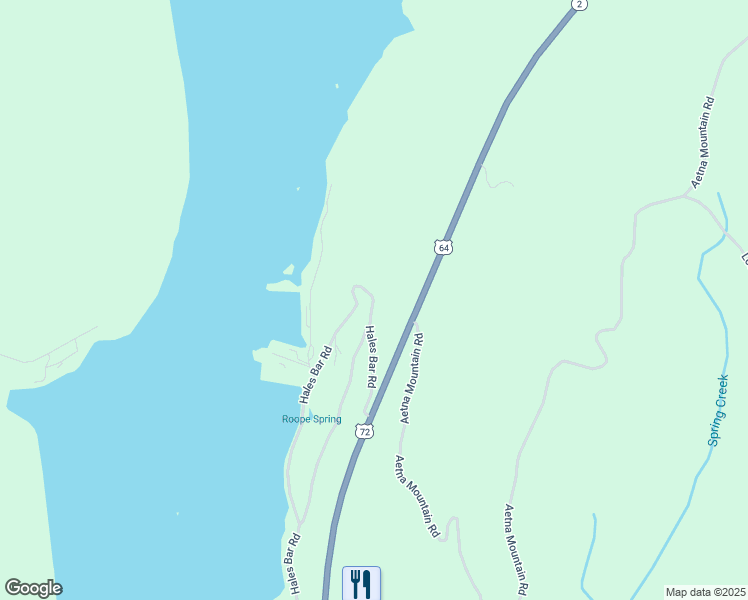 map of restaurants, bars, coffee shops, grocery stores, and more near 1265 Hales Bar Road in Guild