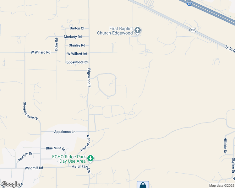map of restaurants, bars, coffee shops, grocery stores, and more near 23 Calle Encantada in Edgewood