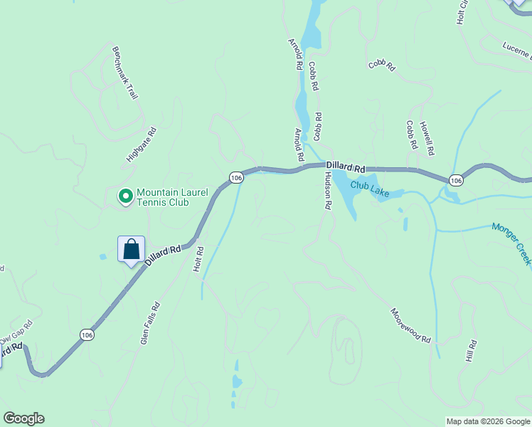 map of restaurants, bars, coffee shops, grocery stores, and more near 503 Highlands Mountain Club Road in Highlands