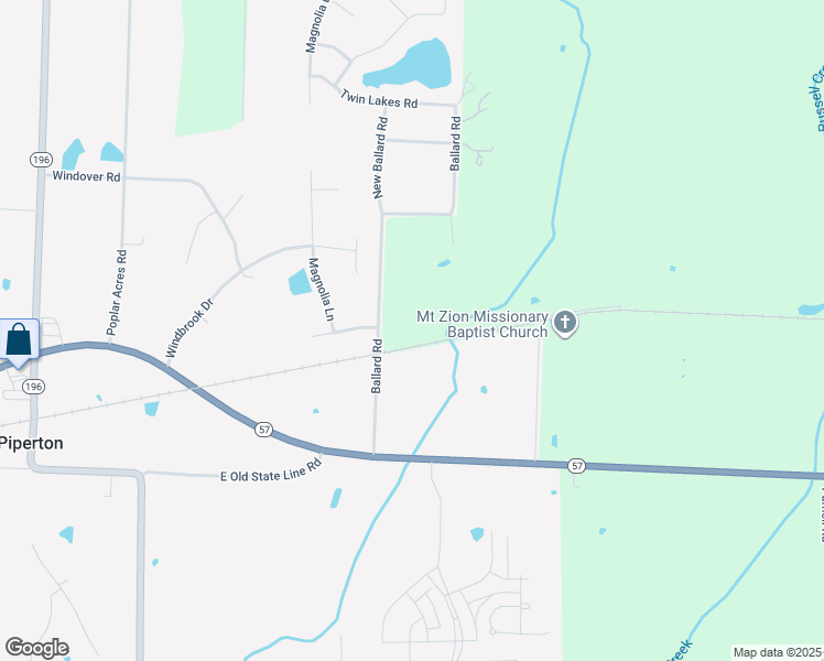 map of restaurants, bars, coffee shops, grocery stores, and more near 25 Hawthorne Drive in Piperton