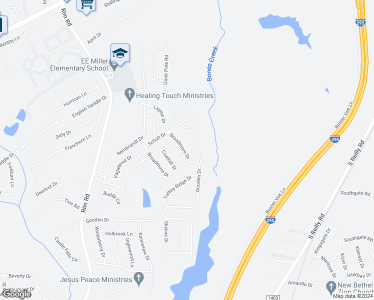 map of restaurants, bars, coffee shops, grocery stores, and more near 7312 Layton Drive in Fayetteville